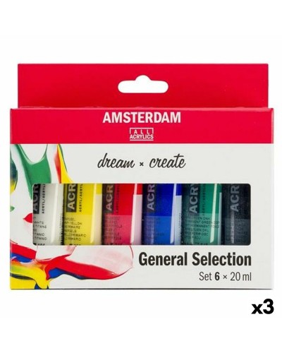 Set de peinture acrylique Talens Amsterdam Dream General Selection Multicouleur 20 ml 6 Pièces (3 Unités)