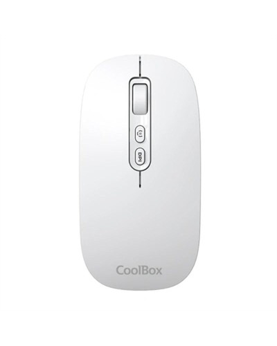 Ratón Inalámbrico CoolBox Ratón W02-IA Blanco Gris 1600 dpi