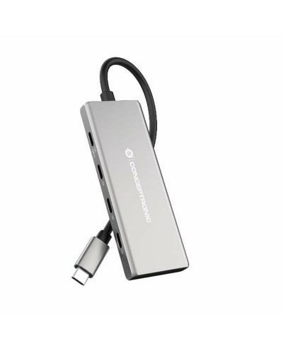 USB-HUB Conceptronic 110519707101 Silvrig