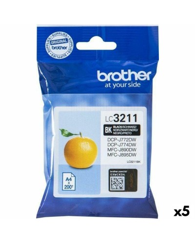 Cartouche d'encre originale Brother LC3211 Noir (5 Unités)