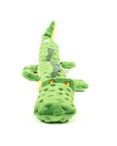 Gloria Dogmonsters Giocattolo per Cani in Forma di Coccodrillo Verde, 65 x 5 x 6 cm
