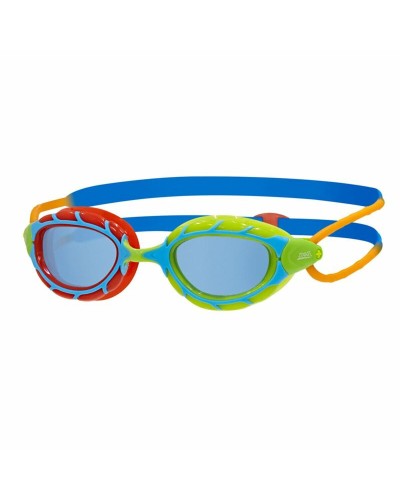 Zoggs Predator Gafas de Natación - Azul Rojo Verde - Comodidad y Visión Óptima
