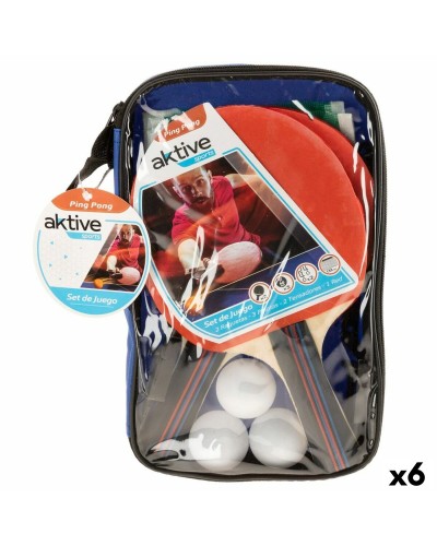 Aktive Set Ping Pong 6 Pz - Racchette & Palline - 15x25.5x1 cm
