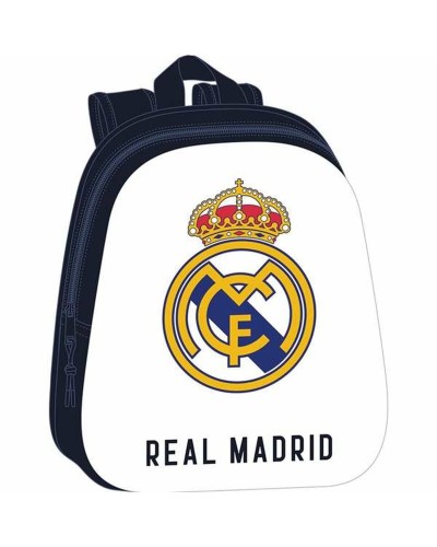 Zaino Scuola Real Madrid C.F. Bianco Blu Marino 27 x 33 x 10 cm