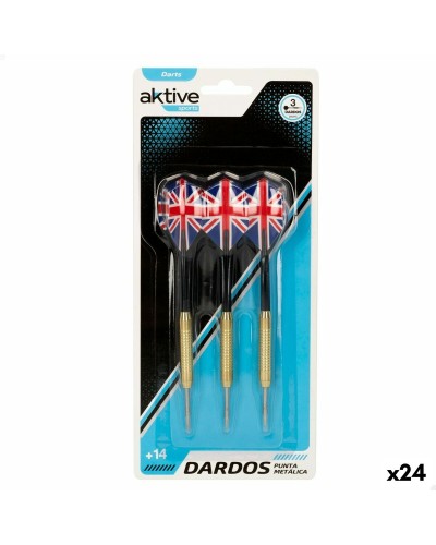 Aktive Metal Darts 3 Pcs - Set of 24 Units - Professional Steel Tip
