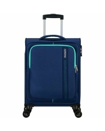 American Tourister Soundbox Spinner Azzurro 55cm Bagaglio a Mano Rigido
