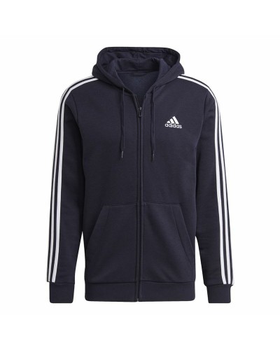 Herenhoodie Adidas 3 Stripes Donkerblauw