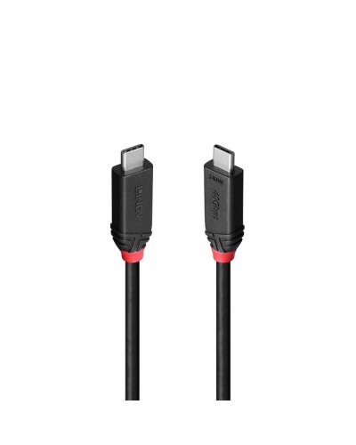 USB-C - USB-C kaapeli LINDY 37001 Musta 1 m