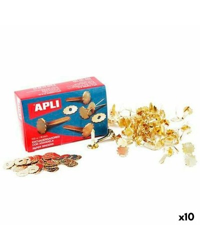 Metallbindare Apli Gyllene 100 Delar (10 antal)