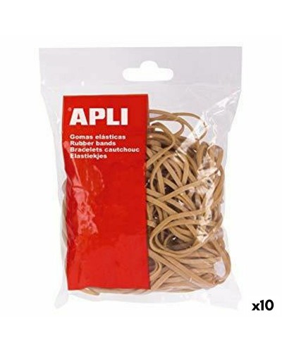 Gomas elásticas Apli Marrón 100 x 2 mm 1 kg (10 Unidades)