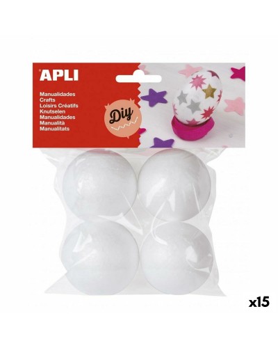 Käsityömateriaalit Apli Ø 50 mm Kamuolys Valkoinen (15 osaa)