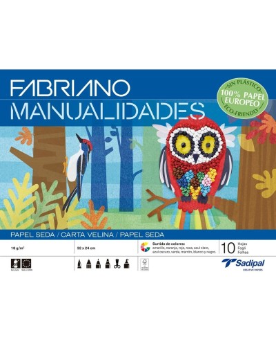 Papel de seda Sadipal Multicolor 32 x 24 cm 10 Hojas (10 Unidades)