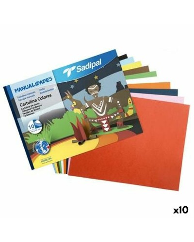 Cartulinas Sadipal Multicolor 32 x 24 cm (10 Unidades)
