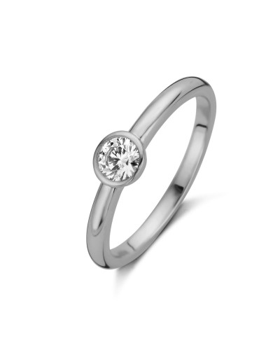 Women's Ring New Bling 9NB-0523-56 Size 56 Silver Zircons
