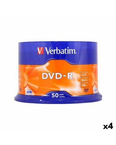 DVD-R Verbatim 4,7 GB 16x 50 Onderdelen (4 Stuks)