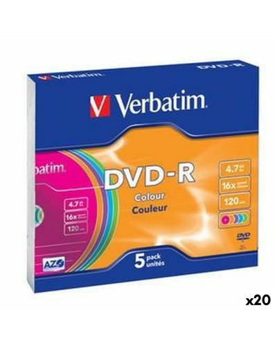 DVD-R Verbatim Colour 4,7 GB 16x 5 Stücke (20 Stück)