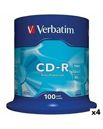 CD-R Verbatim Extra Protection 700 MB 52x 100 Pezzi (4 Unità)