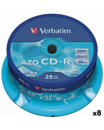 CD-R Verbatim Azo 700 MB 52x 25 Pezzi (8 Unità)
