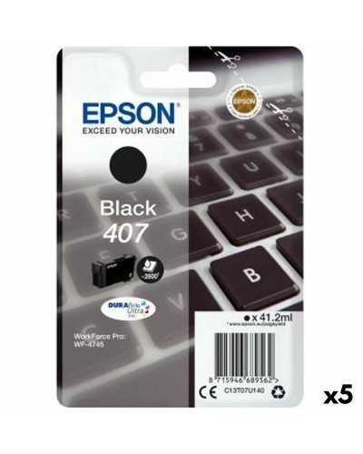 Original Tintenpatrone Epson Nº 407 Schwarz (5 Stück)