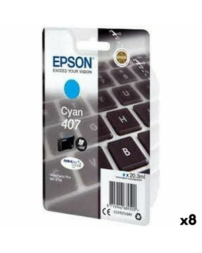 Cartouche d'encre originale Epson Nº 407 Cyan (8 Unités)