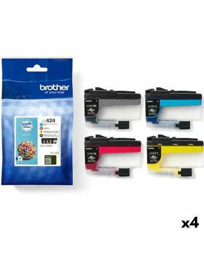 Original Ink Cartridge Brother LC424 Yellow (4 Units)