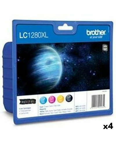 Originele inkt cartridge Brother LC1280XL Geel (4 Stuks)