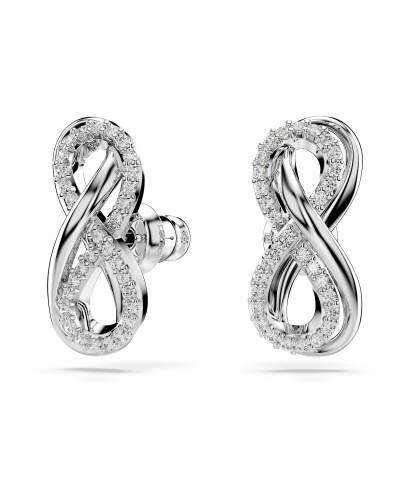 Swarovski Women's Earrings, White Crystal Drop Earrings, Rhodium Plated
