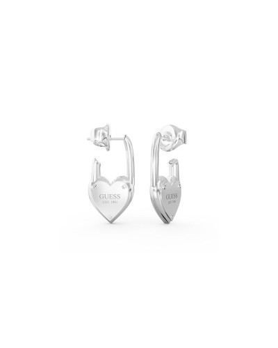 Guess Boucles d'Oreilles Femme JUBE04214JWRHT-U Créoles Argent Cristaux
