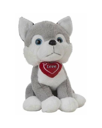 Peluche Husky Corazón 36cm - Suave y Achuchable - Idea Regalo
