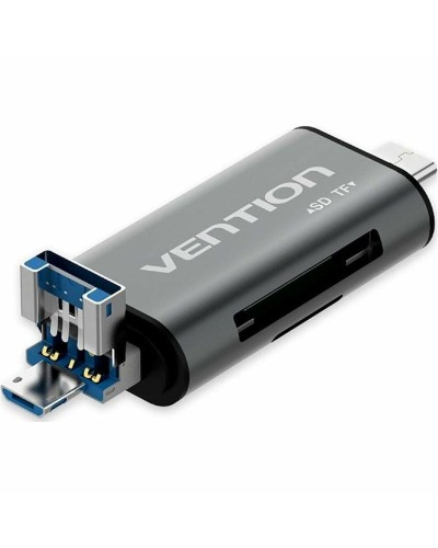 Vention Lecteur de Cartes SD/Micro SD USB 3.0 - Gris - Portable et Rapide
