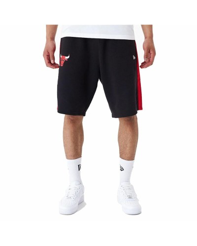 New Era NBA Shorts Uomo Mesh Chicago Bulls Neri - Pantaloncini Basket

