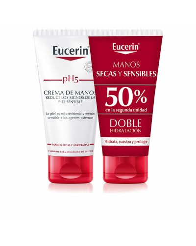 Eucerin pH5 Hand Cream - Sensitive Skin, 2x75ml - Long-Lasting Hydration
