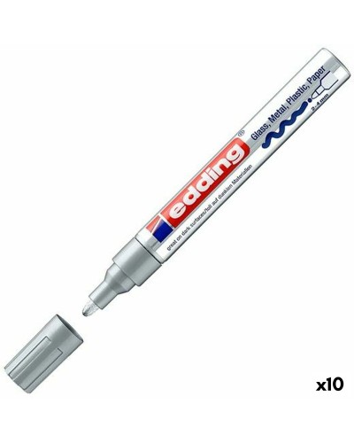 Permanente markeerstift Edding 750 Zilverkleurig 10 Stuks 2-4 mm (10 Stuks)