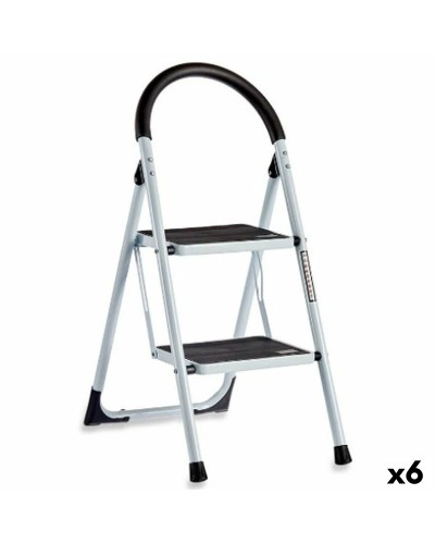 Escalera Plegable 38x50x84cm Metal Blanco Negro Gris (6 Unidades)
