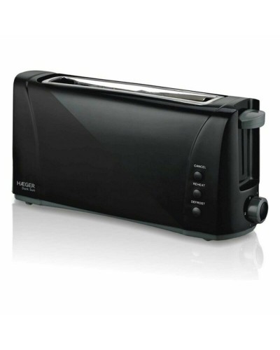 Haeger TO-100.007A: Tostadora 1000W Negra, Nivel de Tostado Ajustable
