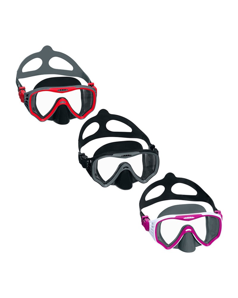 Bestway Maschera Immersione Adulto Grigia - Lenti Resistenti e Confortevole