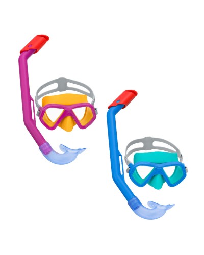 Bestway Set Máscara y Tubo Infantil +3 Años - Correa Anatómica Mar Piscina
