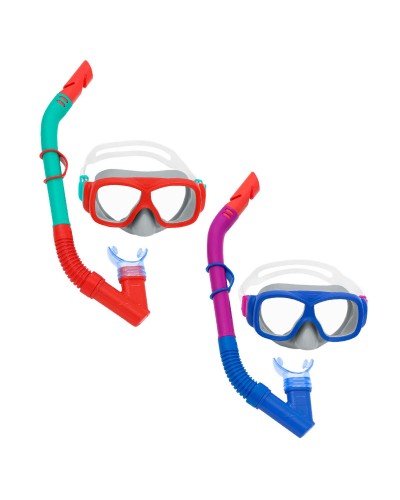Bestway Junior Mask och Tube Set med Purge Valve i Mixade Färger +7 År Strand och Pool 24025