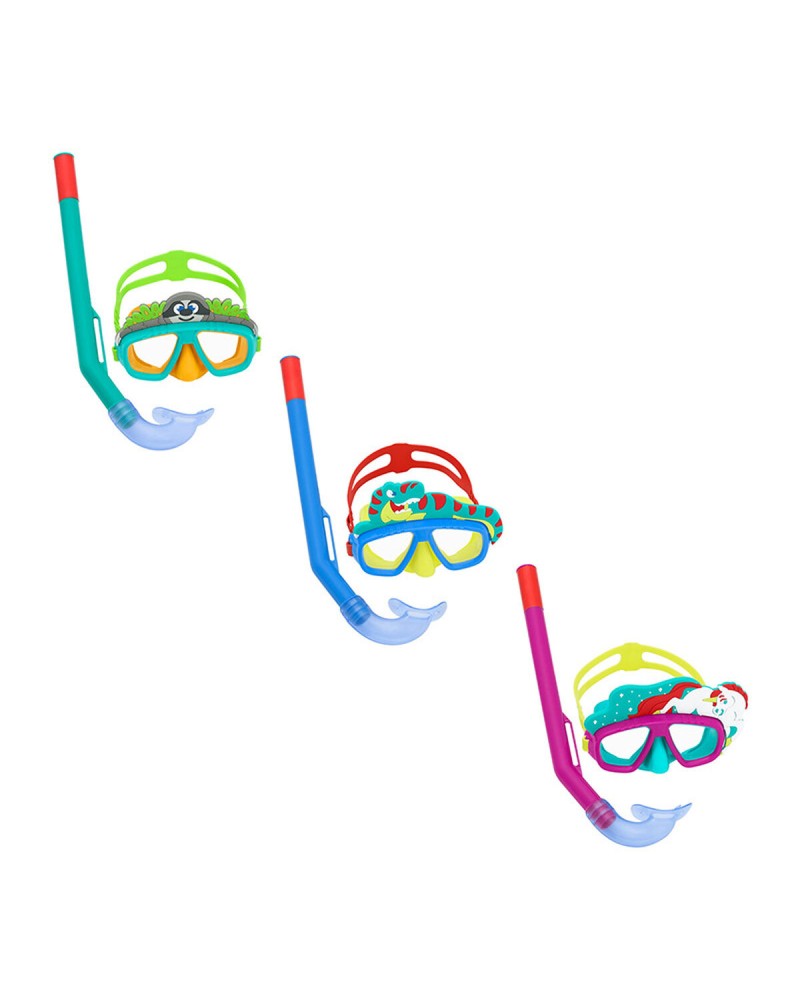 Bestway Set Maschera e Snorkel Adulti Valvola Scarico - Mare Piscina +14 Anni