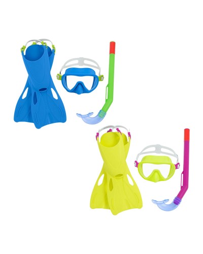 Bestway Set Snorkel Junior 37-41: Maschera Anatomica per Bambini +7 Anni
