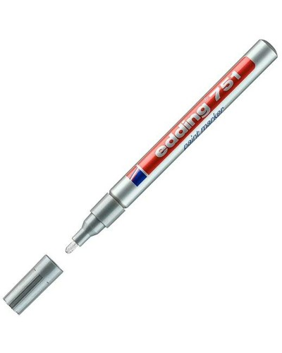Edding 751 Marcador Plata - Rotulador de Pintura Permanente - Set 10 Unidades
