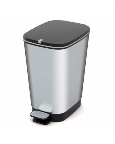 Seau à déchets avec pédale Curver Chic Acier inoxydable 50 L Argenté