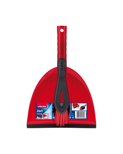 Set de Limpieza Escoba y Recogedor Vileda Rojo Plástico