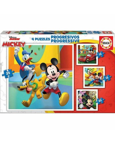 Palapeli Educa Mickey & Friends (25 + 20 + 16 + 12 pcs)