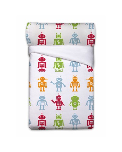 Pierre Cardin Bettwäsche-Set Robots Weiß Einzel 3-teilig
