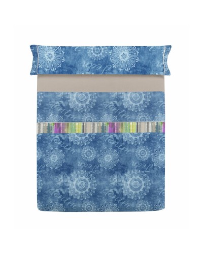 Juego de Funda Nórdica Lois Jeans Gris Osimano de 4 Piezas, Suave y Confortable
