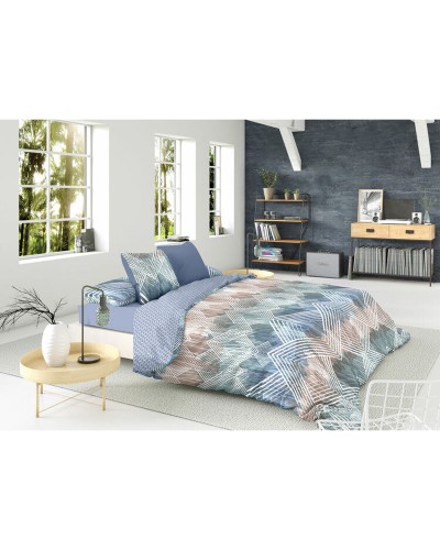 Housse de couette Pierre Cardin Scott Azzurro 144 Fils, 150x230 cm | Style Moderne

