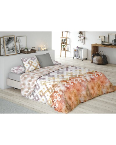 Ensemble de housse de couette simple Pierre Cardin VAIL 3 pièces en orange.
