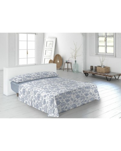 Draps de Lit Simple Pierre Cardin INDIANA, Bleu Clair, Doux et Confortables
