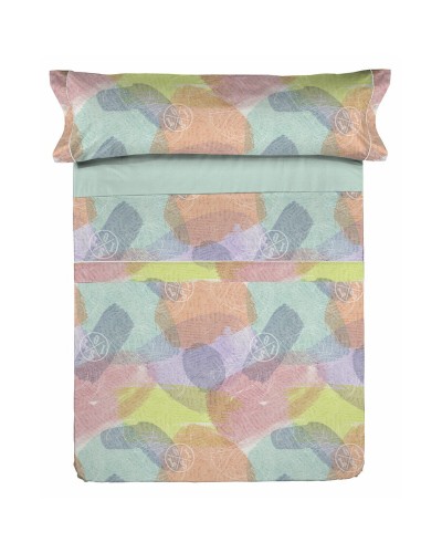 Draps de Lit Simple Lois Anibal, Bleu Ciel - Confort Frais Nuit
